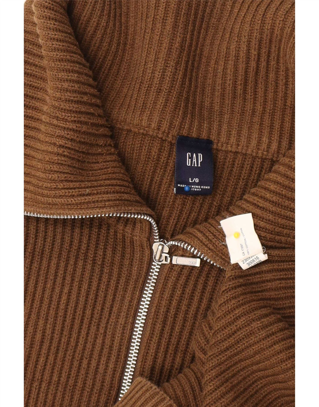 Gap Herre Cardigan Sweater Stor Brun Bomuld
