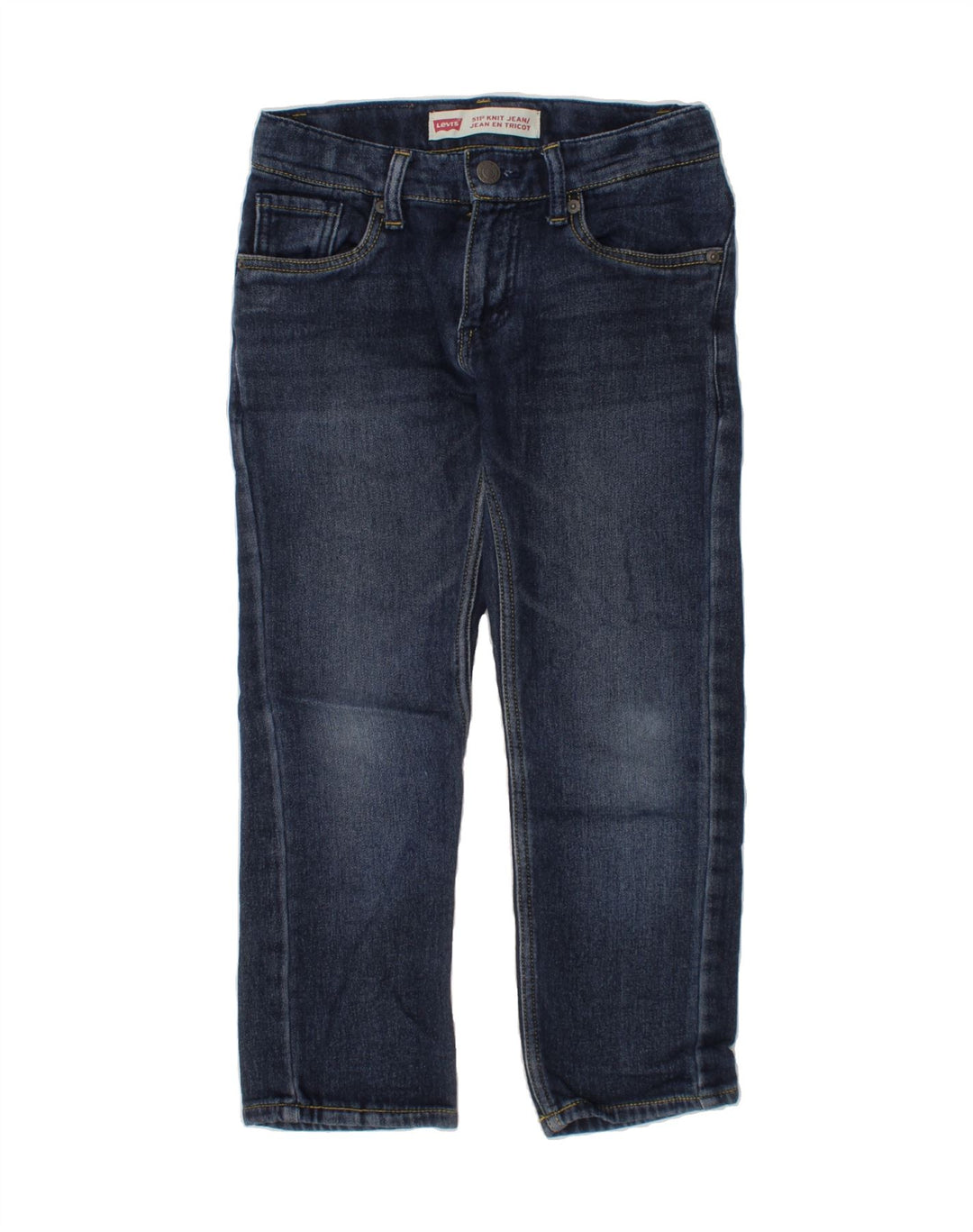 LEVI'S Boys 511 Slim Jeans 7-8 Years W24 L22 Navy Blue Cotton Vintage Levi's and Second-Hand Levi's from Messina Hembry 