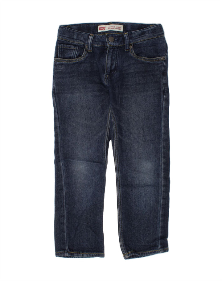 LEVI'S Boys 511 Slim Jeans 7-8 Years W24 L22 Navy Blue Cotton Vintage Levi's and Second-Hand Levi's from Messina Hembry 