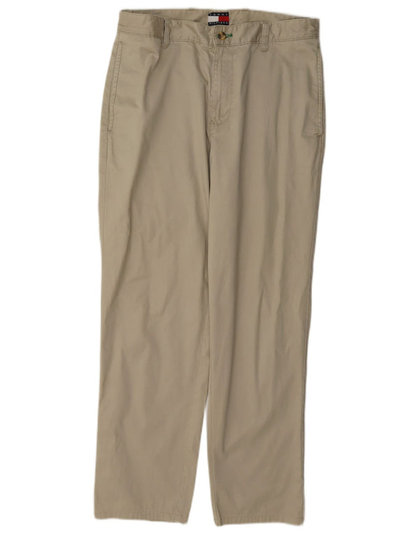 Tommy Hilfiger Lige Chinobukser til mænd W30 L30 Beige Bomuld