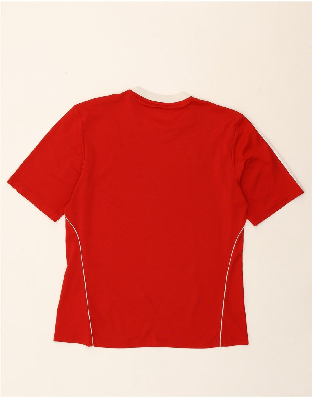 Adidas Herre Climalite T-Shirt Top Medium Rød Polyester