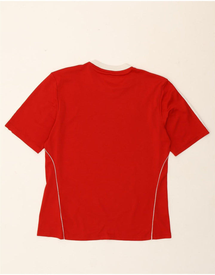 Adidas Herre Climalite T-Shirt Top Medium Rød Polyester
