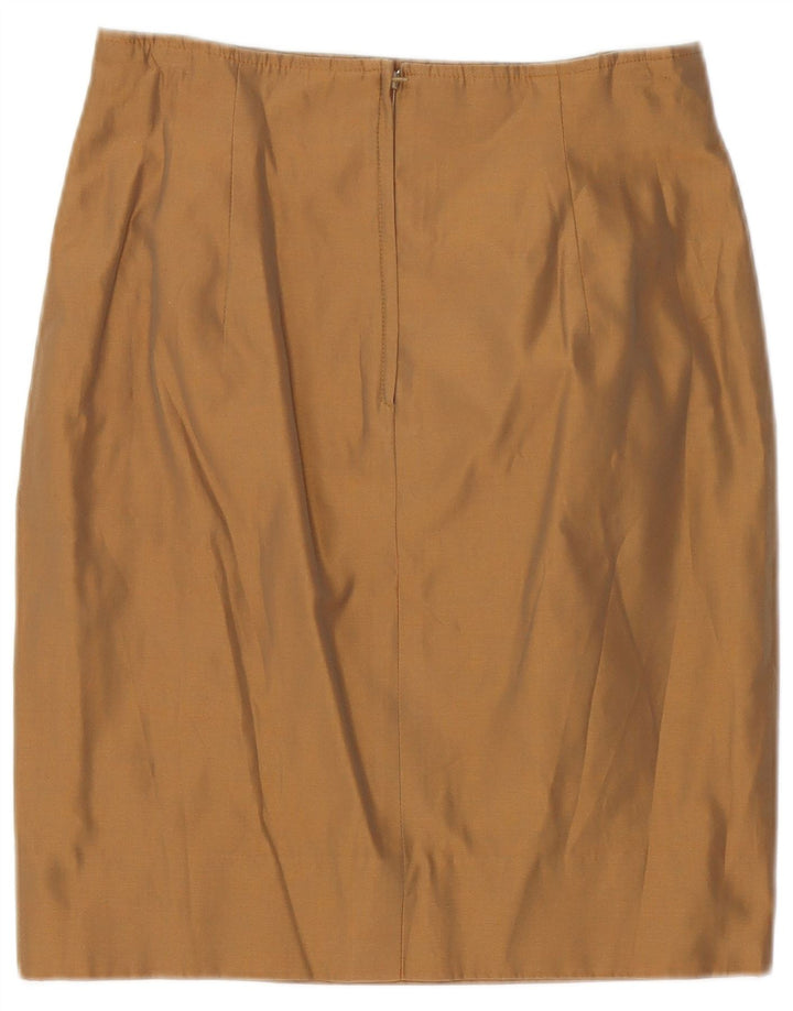 Annalisa Ferro Dame Pencil Skirt IT 44 Medium W28 Brun Bomuld