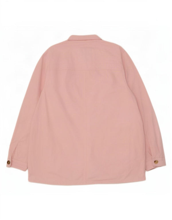 Crew Clothing Dame Loose Fit Utility Jacket UK 18 XL Pink Bomuld
