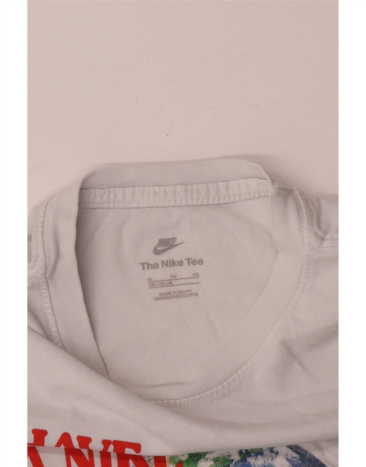 Nike Boys Grafisk T-Shirt Top 13-14 år XL Hvid