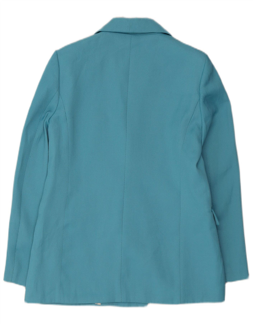 Zara Dame Dobbeltradet Blazer Jacket UK 10 Small Blue Polyester