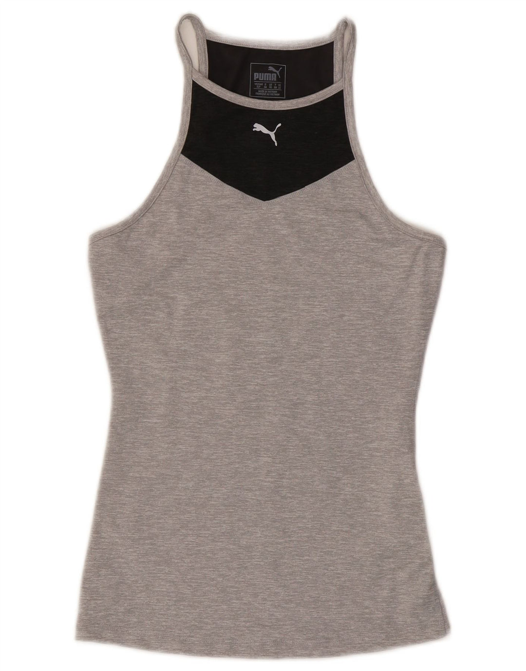 Puma Damevest Top UK 10 Small Grey Colourblock Polyester