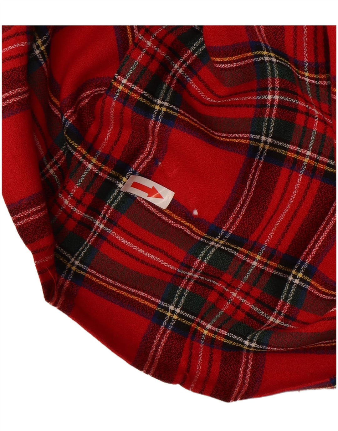Vintage plisseret nederdel til kvinder IT 42 Medium W30 rødternet polyester
