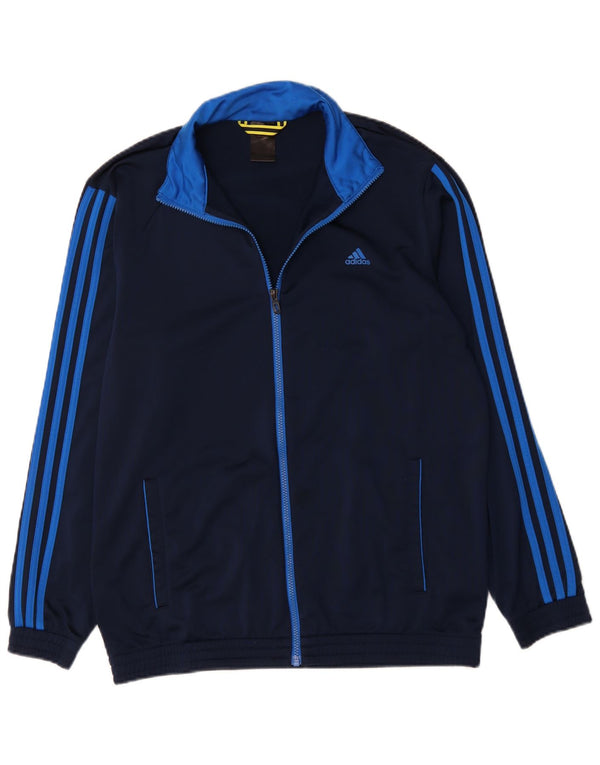 ADIDAS Træningsdragt til mænd, topjakke UK 44/46 XL marineblå polyester