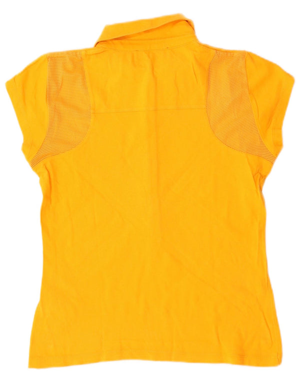 Belfe Dame Polo Shirt UK 10 Lille Gul Bomuld