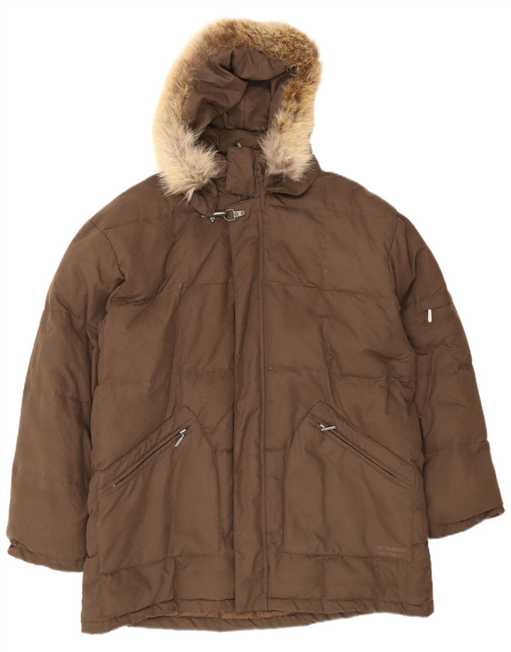 Emaroo Australia Herre hættepolstret jakke UK 44 2XL brun polyester