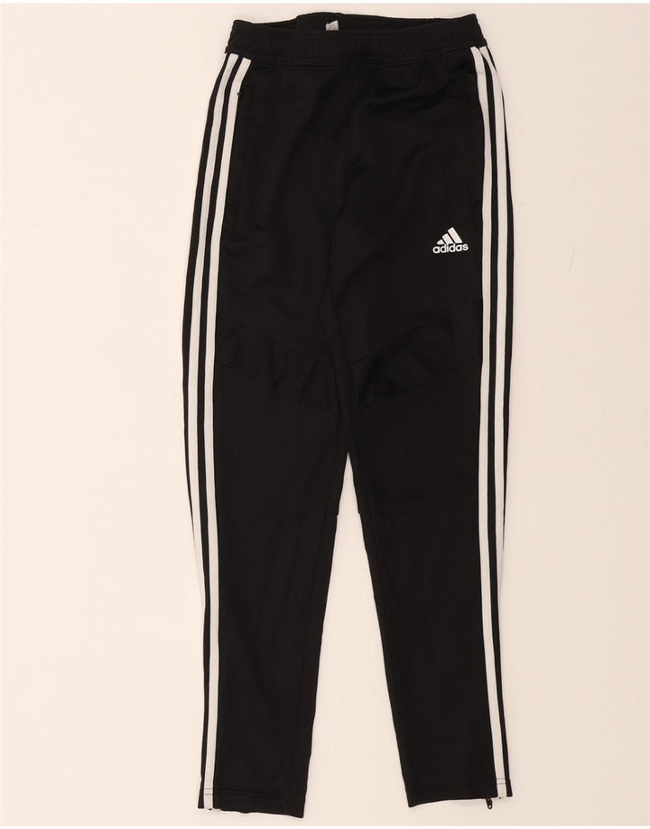 ADIDAS Boys Aeroready Tracksuit Trousers 11-12 Years Black Polyester Vintage Adidas and Second-Hand Adidas from Messina Hembry 