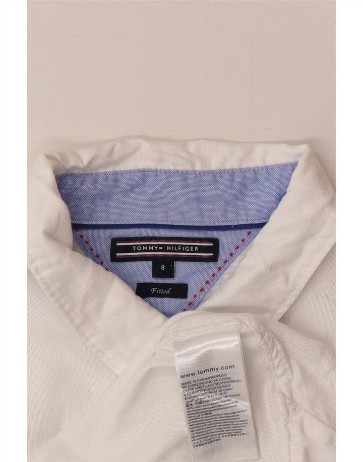 Tommy Hilfiger dameskjorte US 8 Medium hvid bomuld