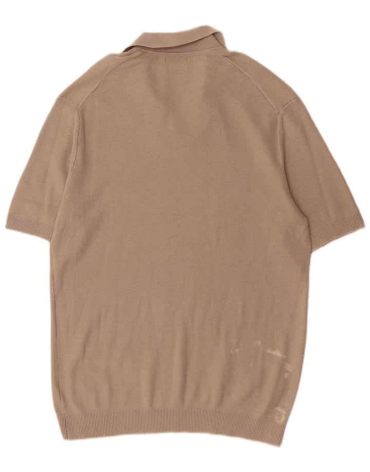 Massimo Dutti Herre Polo Shirt Stor Grå Bomuld