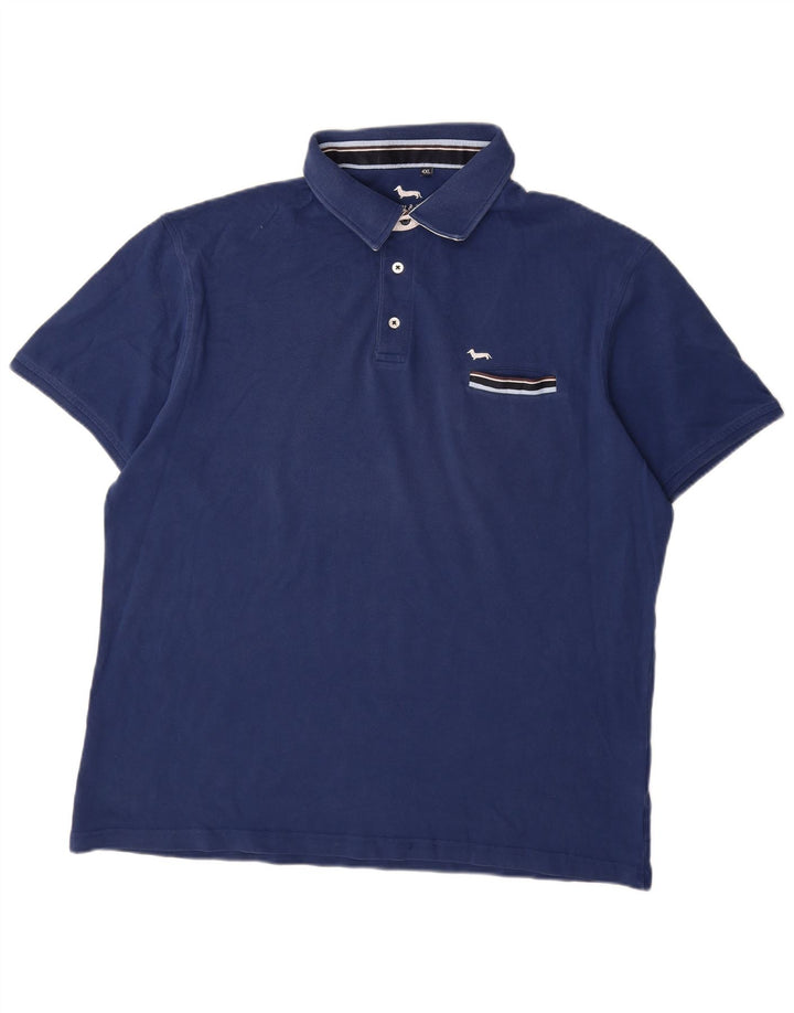 HARMONT & BLAINE Herre Regular Fit Polo Shirt 4XL Marineblå Bomuld