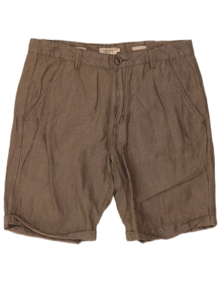 Dacks Chino Shorts til mænd IT 50 Large W34 Green Pinstripe Linen