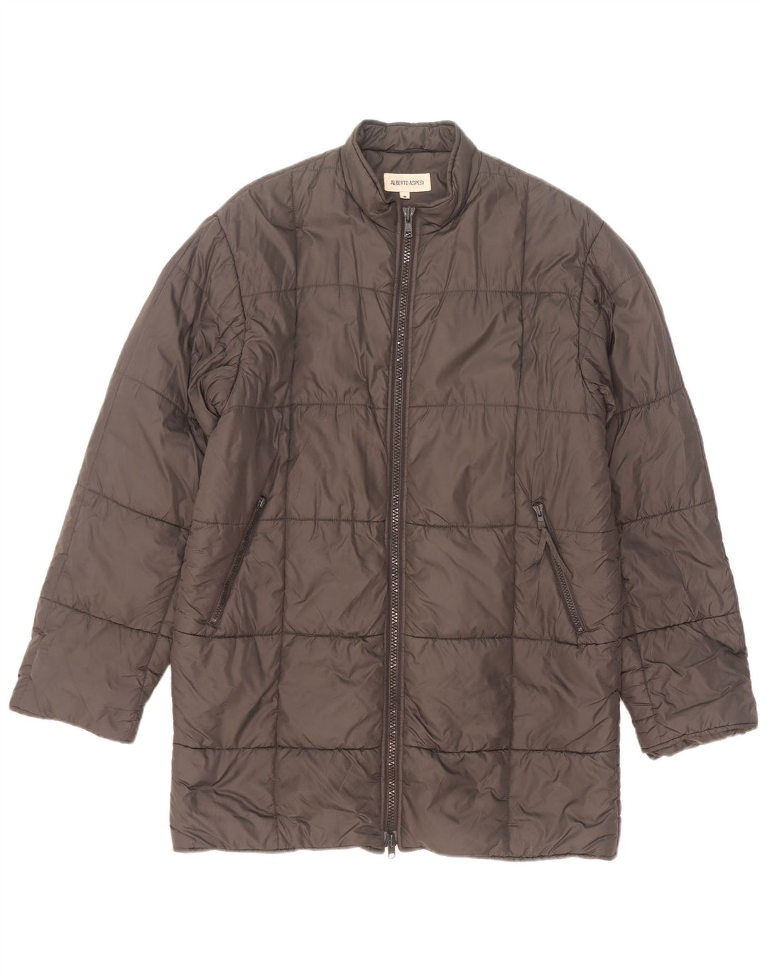 Alberto Aspesi Herre polstret jakke UK 38 Medium Grå Nylon