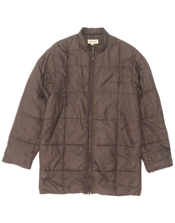 Alberto Aspesi Herre polstret jakke UK 38 Medium Grå Nylon