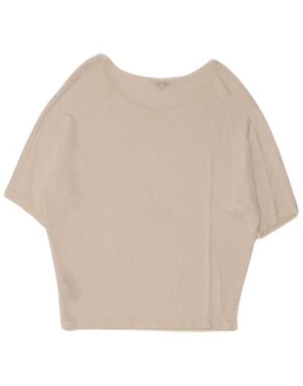 Phase Eight Womens Oversized Boat Neck Jumper Sweater UK 14 Medium White