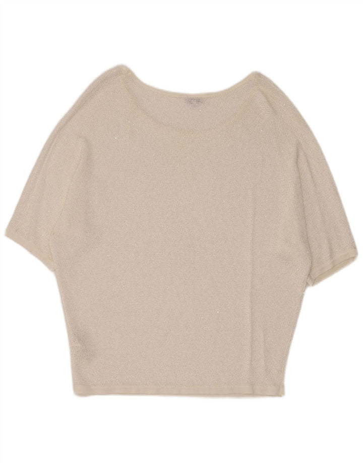 Phase Eight Womens Oversized Boat Neck Jumper Sweater UK 14 Medium White