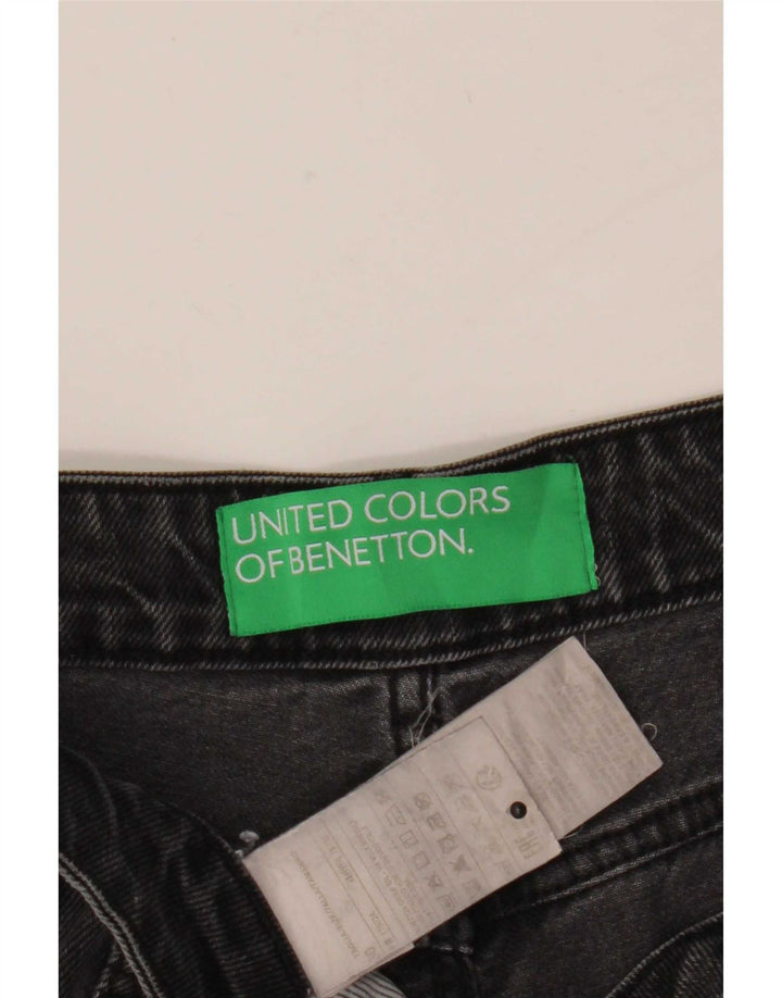 Benetton koniske jeans til kvinder W30 L27 Grå bomuld