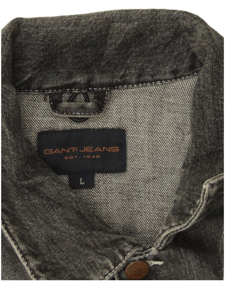 Gant Herre Denim Gilet UK 40 Stor Grå Bomuld