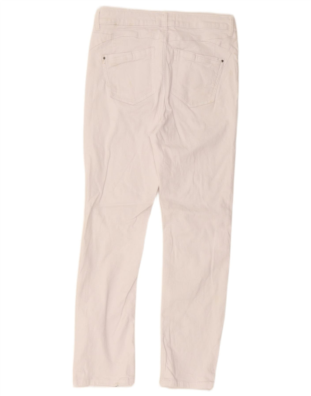 Marks & Spencer Dame Slim Jeans UK 12 Medium W30 L27 Hvid Bomuld