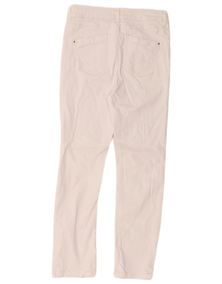 Marks & Spencer Dame Slim Jeans UK 12 Medium W30 L27 Hvid Bomuld