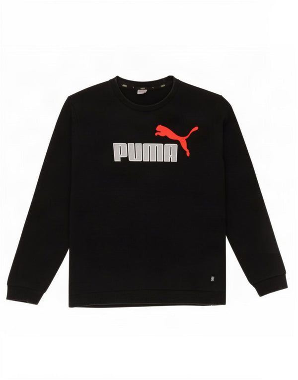 Puma Boys Graphic Sweatshirt Jumper 15-16 år Sort Bomuld