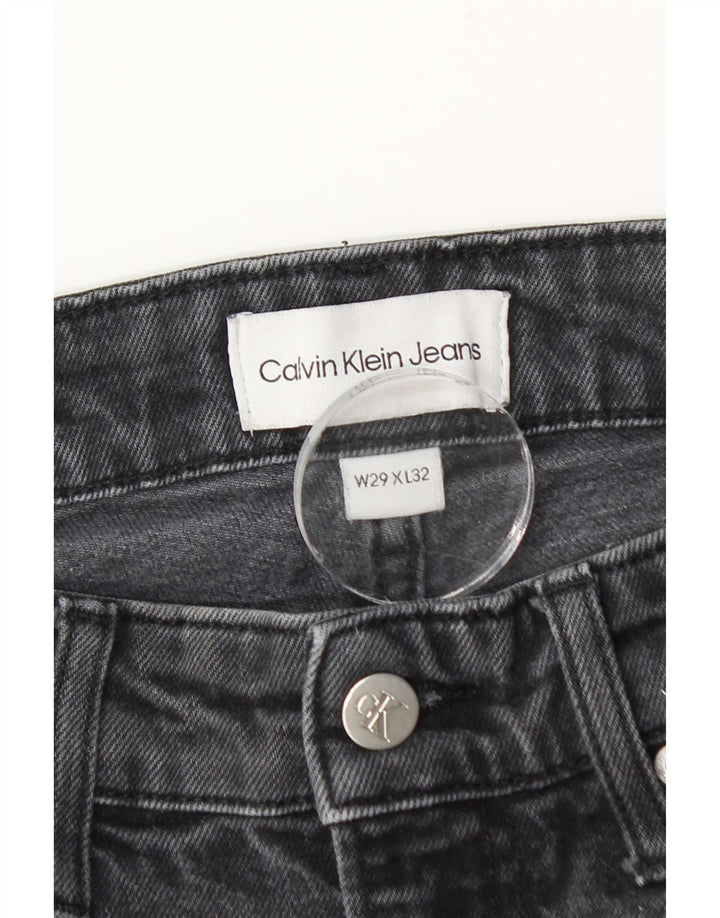 Calvin Klein Herre Distressed Slim Jeans W29 L32 Sort Bomuld