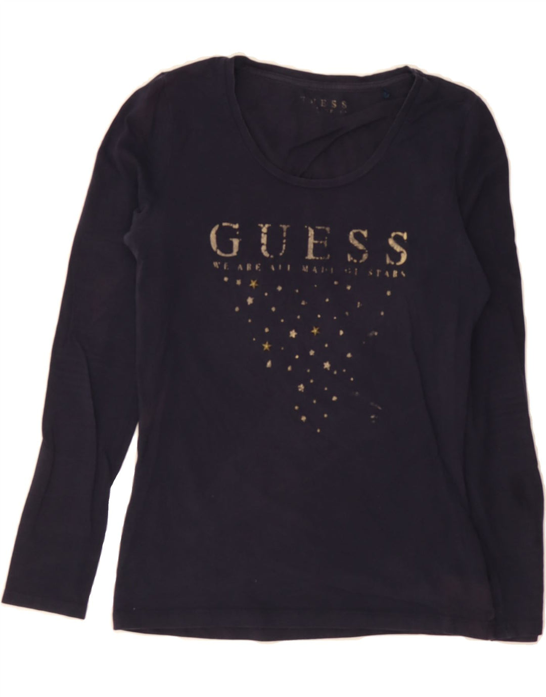 GUESS Boys Graphic Top Long Sleeve 11-12 Years Medium  Navy Blue Cotton Vintage Guess and Second-Hand Guess from Messina Hembry 