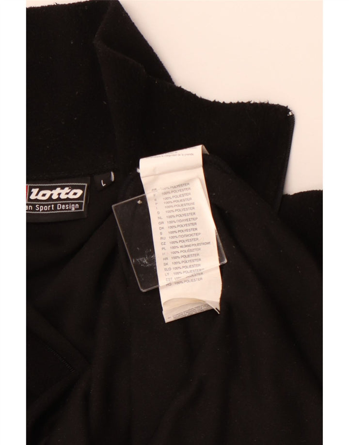 LOTTO Herre lynlås hals fleece jumper stor sort polyester
