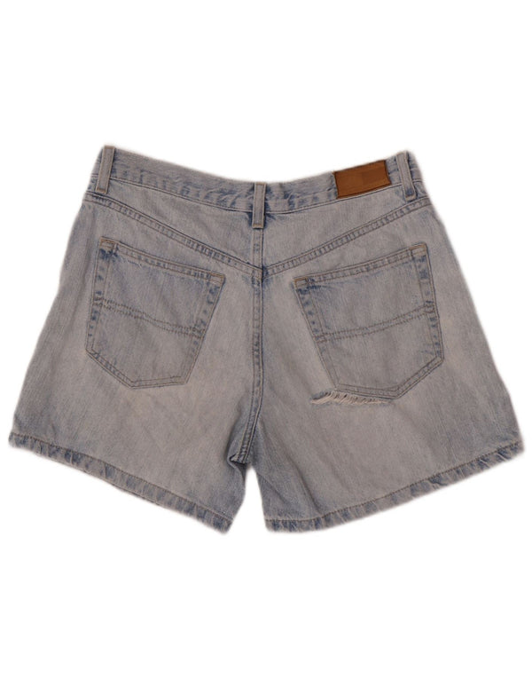 Tommy Hilfiger Dames Distressed Denim Shorts W28 Medium Blue