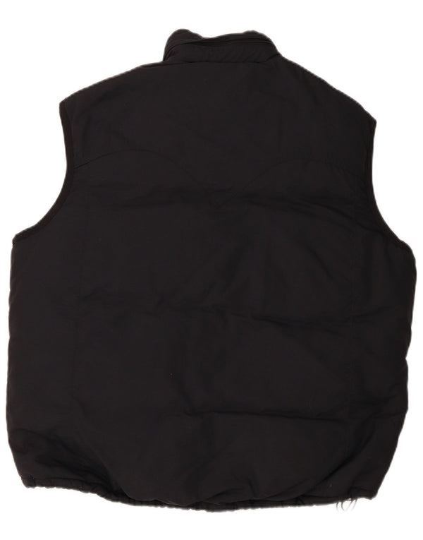 Levi's Mens Hooded Padded Gilet UK 40 Large Black Polyamide