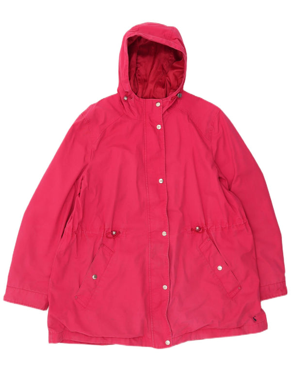Joules Regnjakke med hætte til kvinder UK 18 XL Pink Bomuld