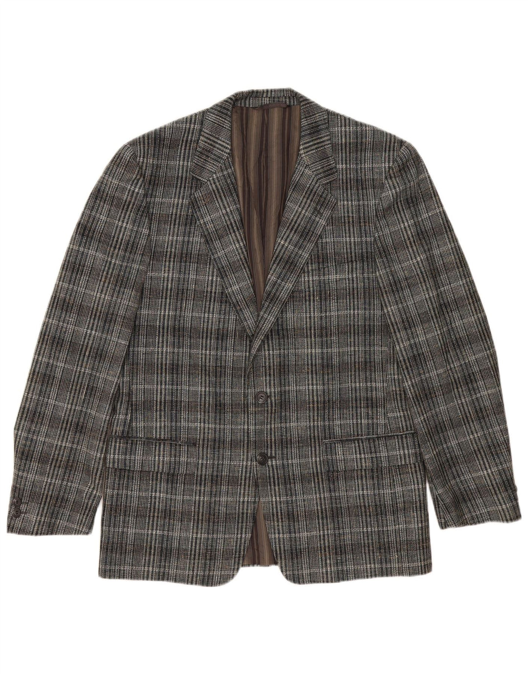 Vintage herre 2-knaps blazerjakke UK 38 Medium Grey Check
