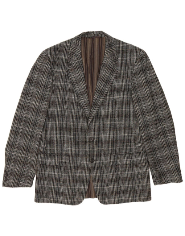 Vintage herre 2-knaps blazerjakke UK 38 Medium Grey Check