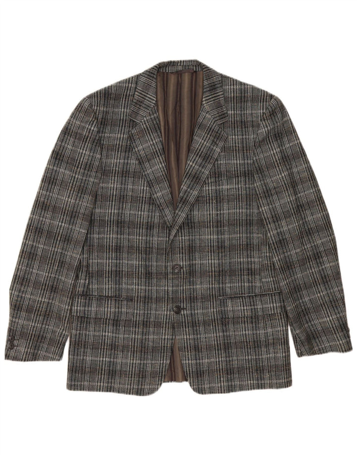 Vintage herre 2-knaps blazerjakke UK 38 Medium Grey Check