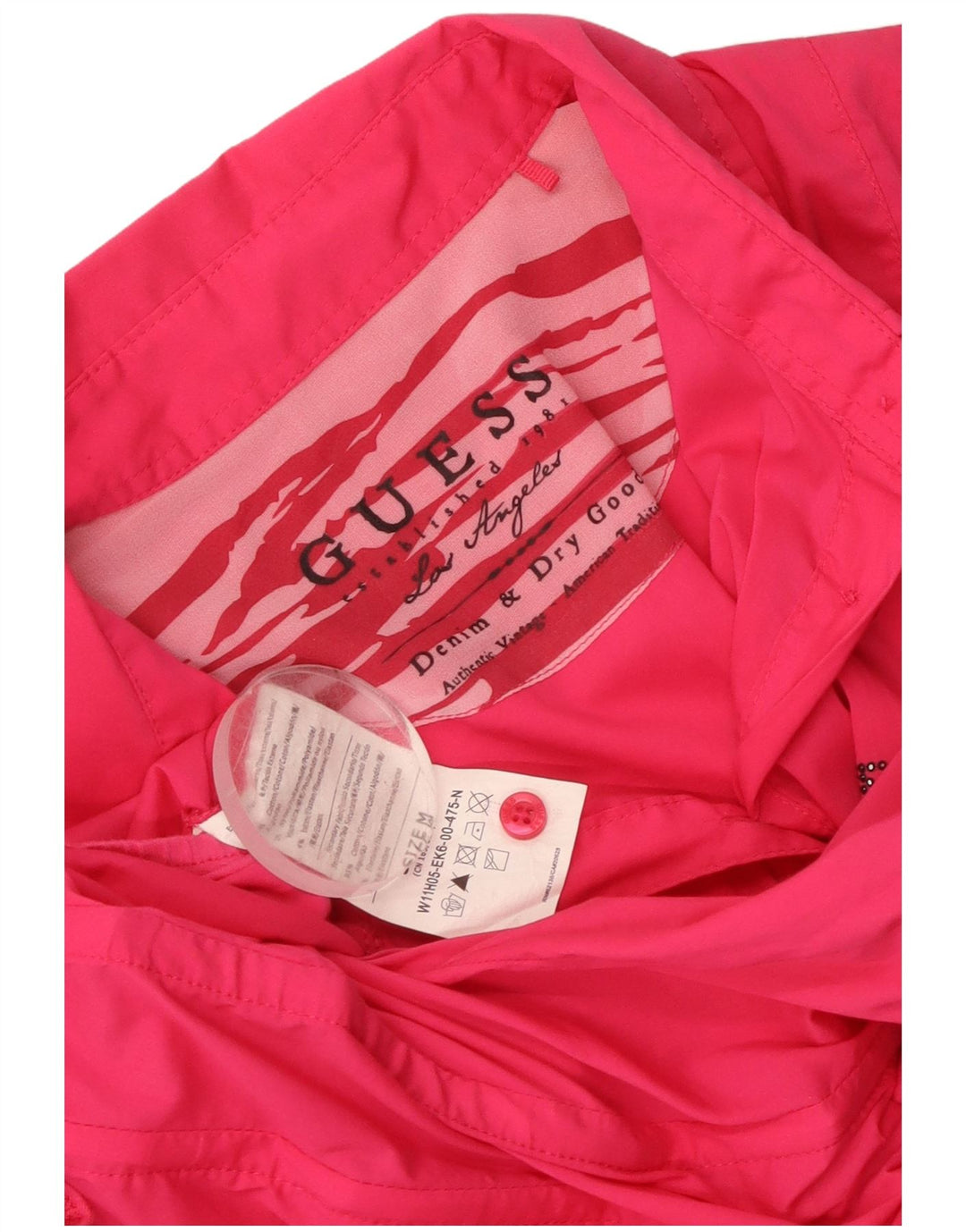 GUESS ærmeløs skjorte til kvinder Bodysuit UK 14 Medium Pink Bomuld