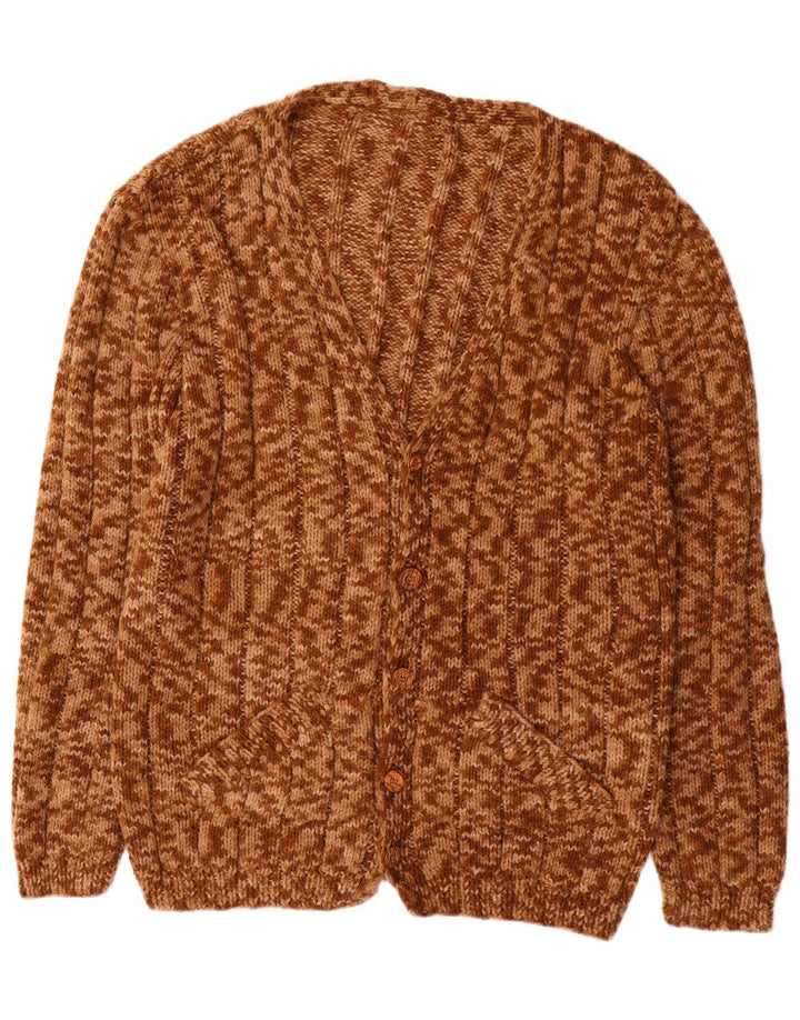 Vintage cardigan sweater til mænd XL Brun Flecked