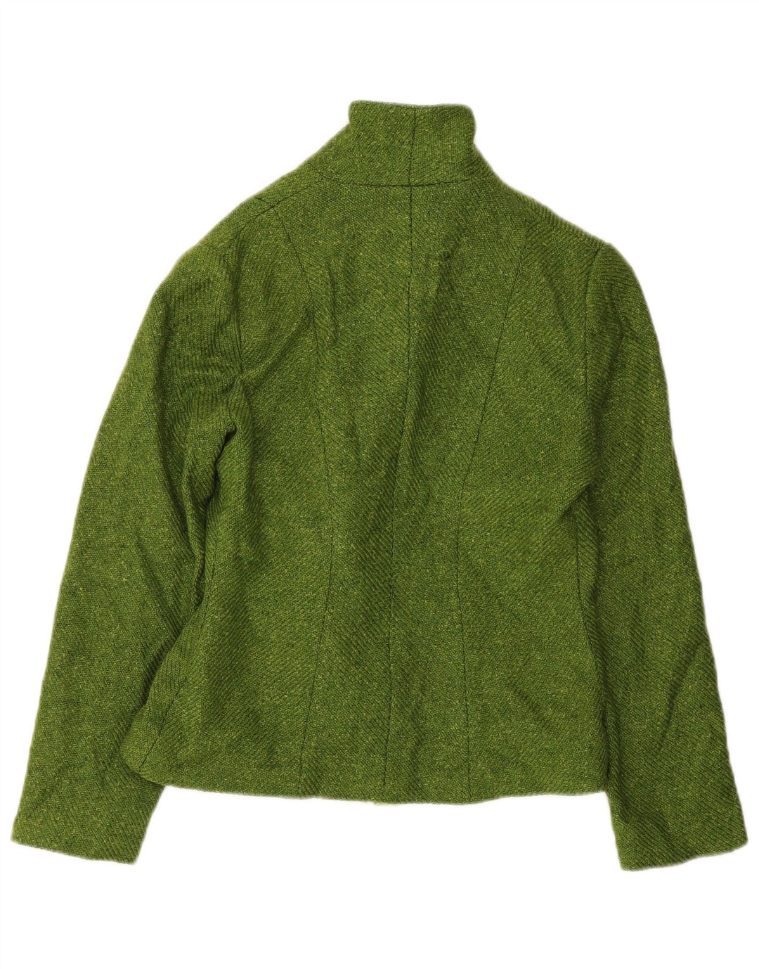 Vintage Dame Front Tie Blazer Jacket IT 42 Medium Green Wool