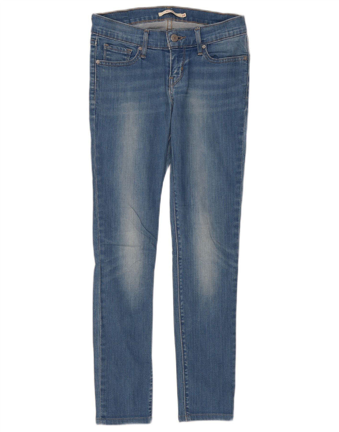 Levi's Dame 711 Skinny Jeans W25 L27 Blå Bomuld