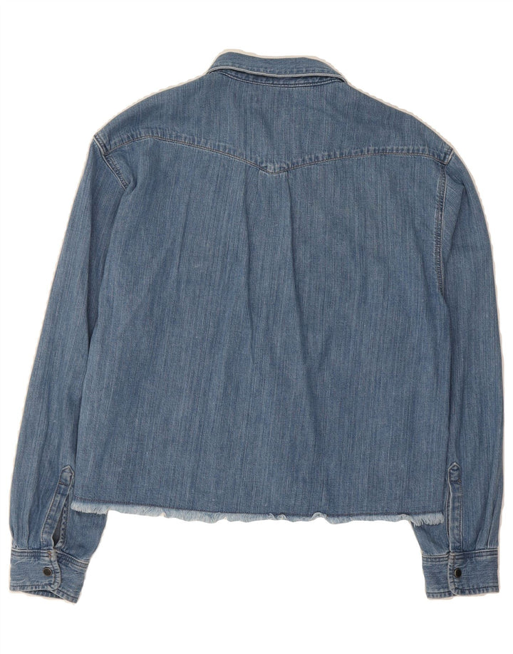 LEE Womens Oversized Denim Pullover Shirt UK 6 XS Blue Cotton Vintage Lee and Second-Hand Lee from Messina Hembry 