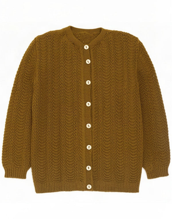 Vintage Womens Cardigan Sweater UK 16 Large Khaki