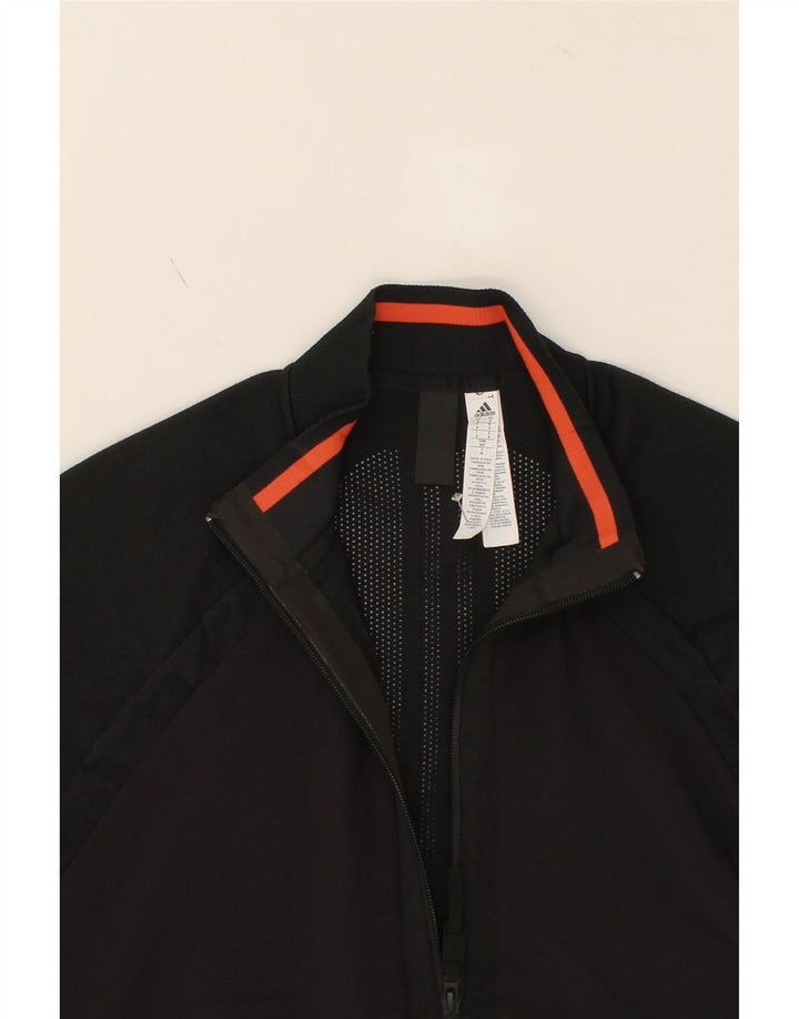ADIDAS Mens Tracksuit Top Jacket Small Black Polyester Vintage Adidas and Second-Hand Adidas from Messina Hembry 