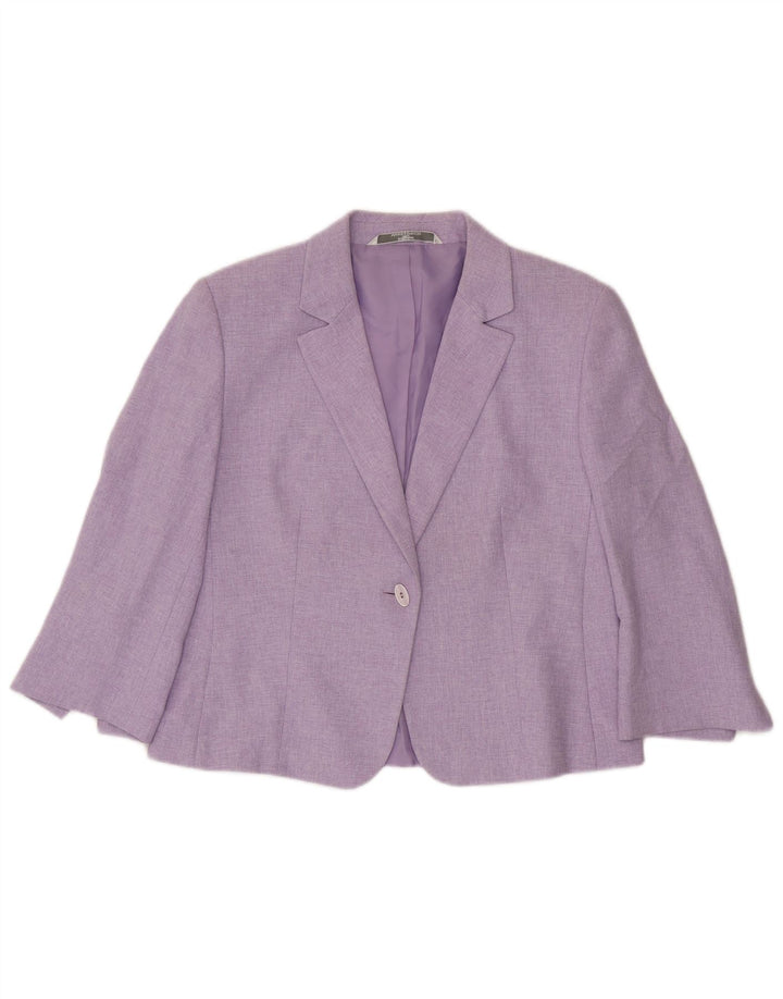 Marks & Spencer Dame Standard Fit Blazer Jacket UK 16 Large Purple