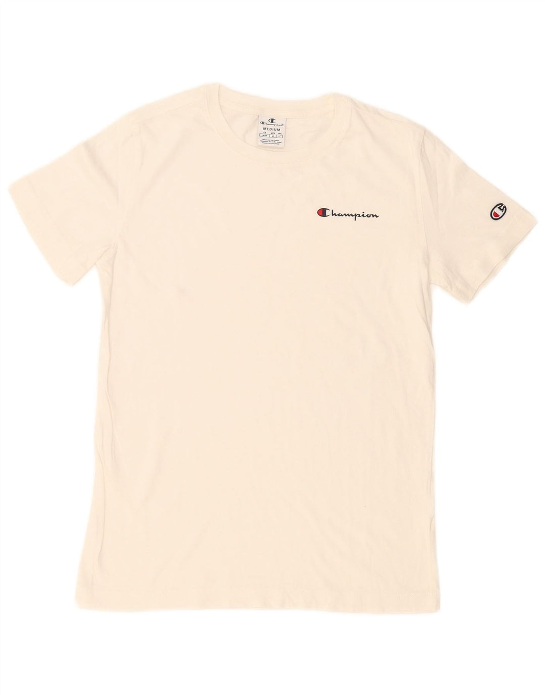 Champion Dame T-Shirt Top UK 12 Medium White