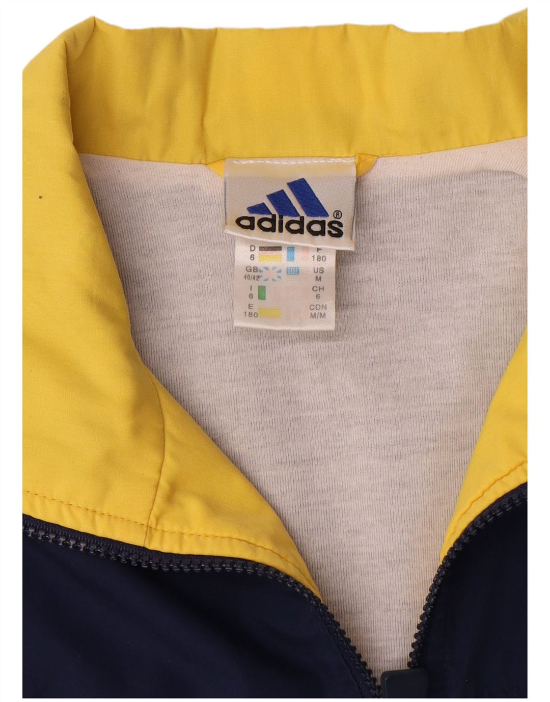 Adidas Træningsdragt til mænd Topjakke UK 40/42 Medium Navy Blue Colourblock