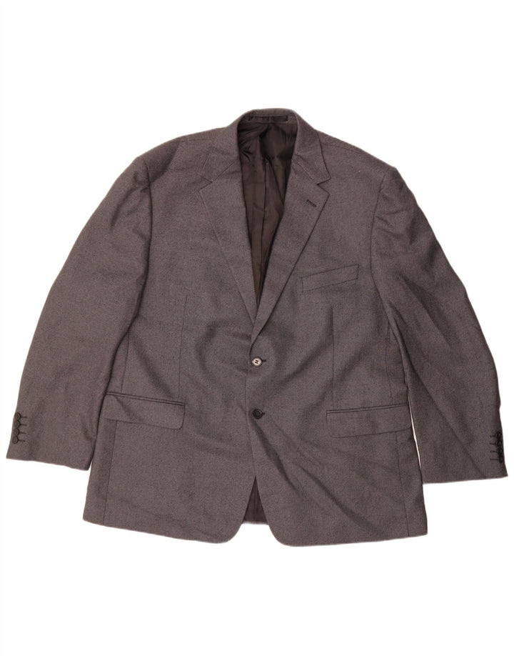 MARKS & SPENCER Herre 2-knaps blazerjakke UK 46 XL Grå polyester