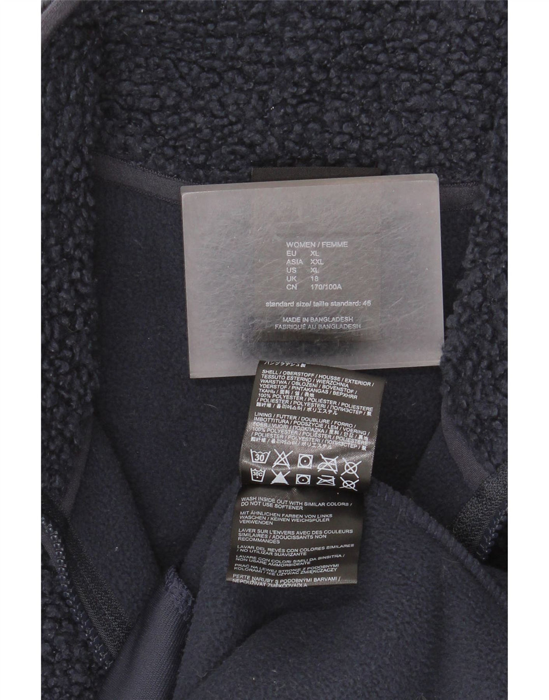 Jack Wolfskin Dame Fleecejakke UK 18 XL Navy Blue Polyester
